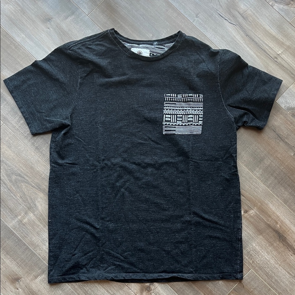 On the Byas Charcoal Graphic Pocket Tee